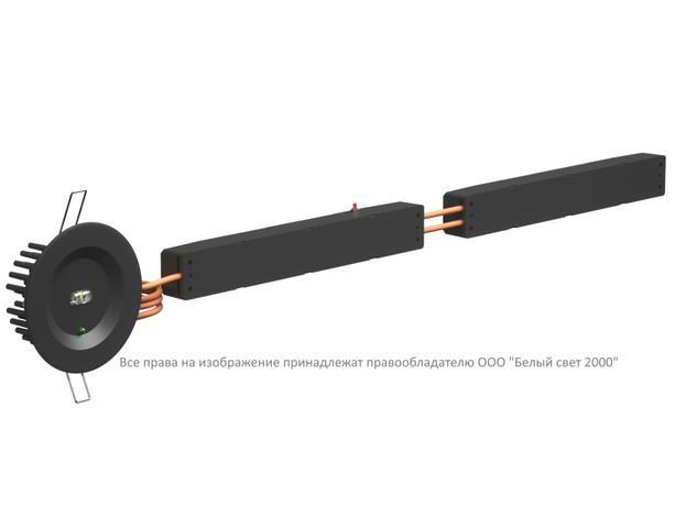 Светильник аварийный BS-ARUNA-83-L2-INEXI2 IP40 Black Белый Свет a31866