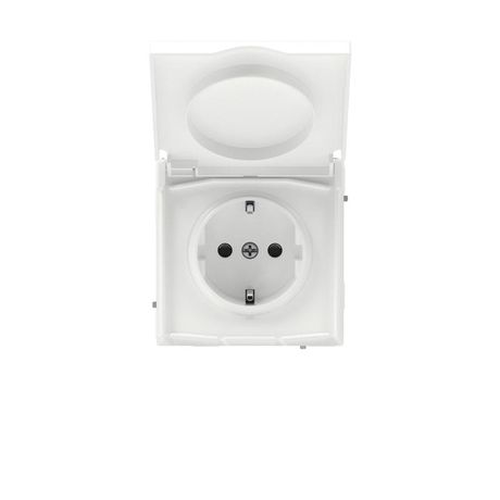Розетка силовая KANT IP44 2P+E защ. шторки с крышкой бел. магнолия DKC 7000013 ДКС DKC арт. 7000013