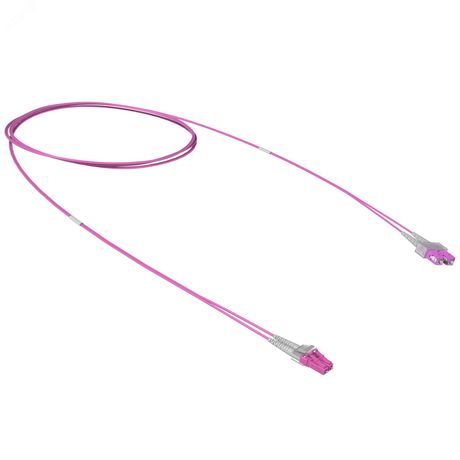 Оптический коммутационный шнур переходной Duplex SC-UPC/LC-UPC, 50/125 OM4, 3 м - RNPC54DCL3 ДКС