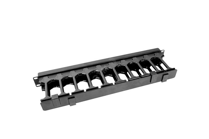 Органайзер кабельный горизонтальный с пластиковымипальцами 19 3U - ГКО-П-3-9005 ЦМО