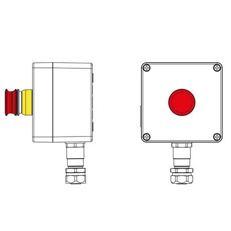 Взрывозащищенный пост управления из алюминия CPE-A-12-(1xP3E(11))-1xKAEPM2MHK-15(C)1Ex d e IIC Т5 Gb / Ex tb IIIC T95°C Db IP66 | 2201.121.22.1203 ДКС