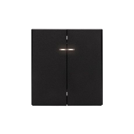 Выключатель 2-кл. СП STRONG MIELE 10А с подсветкой антрацит Kranz KR-78-0714-5