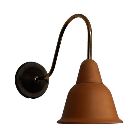 Светильник Кампана 1 плафон настенный керамика терракот./медь Bironi BS1-21-3636/34/18