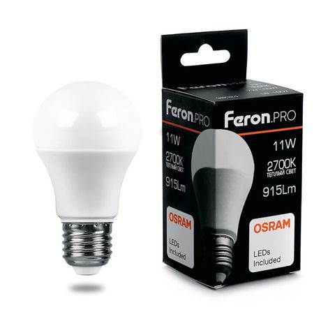 Лампа светодиодная .PRO LB-1011 Шар E27 11W 2700K OSRAM LED | 38029 Feron