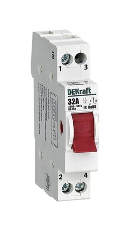 Трехпозиционный выключатель-разъединитель 1P 32A ВР-103 | 17203DEK DEKraft APC