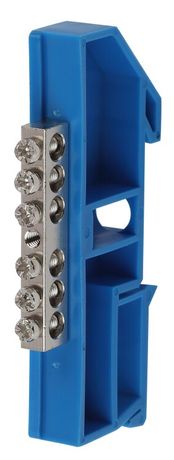 Шина N "Ноль" на DIN-изол ШНИ-6х9-6 никелированная Д-Синий (10/250/9000) NO-222-84-1 | Б0044133 ЭРА