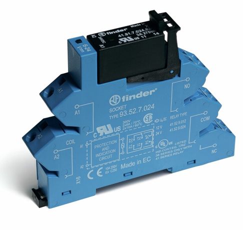 Интерфейсный модуль, твердотельное реле; выход 5A (24В DС); питание 24В DC; категория защиты IP20 | 384170249024 Finder 38.41.7.024.9024