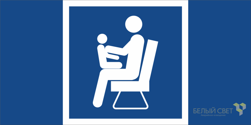 Знак безопасности NPU-2714.D03 "Места для инвалидов пожилых людей с детьми" Белый свет a20365 BS