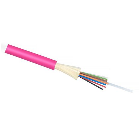 Кабель волоконно-оптический 50/125 (OM4) многомодовый, 8 волокон, плотное буферное покрытие (tight buffer), для внутренней прокладки (-25C ~ +50), LSZH, маджента RAL 4010 - TB-A-7-08T-D-K-LSZH-IN-25 Cabeus 8713c
