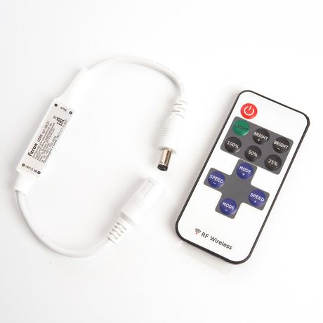 Контроллер для одноцветной светодиодной ленты с П/У белый, 12-24V, LD65 | 48031 FERON