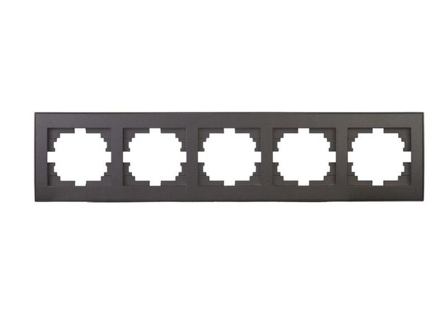 Рамка RAIN 5-ая горизонтальная черный графит матовый - 703-4141-150 LEZARD
