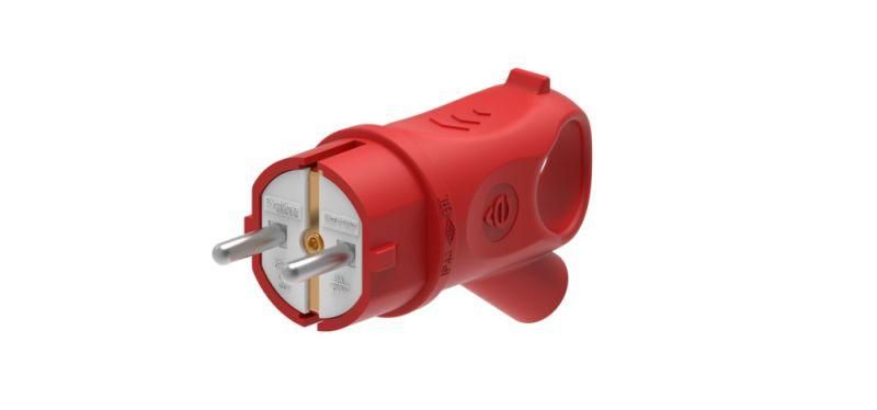 Вилка угловая 16А 2P+E 250В IP44 MultiSet каучук красн. SE MST1402RD APC