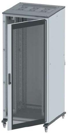 Напольный шкаф 42U Ш600хГ600 передняя дверь стекло, задняя глухая дверь,крыша укомплектована вводом и заглушками | R5IT4266GS DKC ДКС