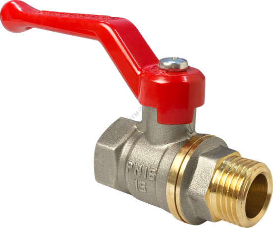 Кран шаровой ручка-рычаг (внутр./наружн.) 1 1/2дюйм латунь с никелир. покрытием (8/2) VALFEX VF.215.NR1.112