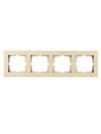 Рамка 4-м VESNA горизонт. без вставки зол. LEZARD 742-3600-149