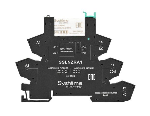 Релейный модуль 1CO, 6A, 24В DC, push-in зажим | SSL1PRBU SE APC