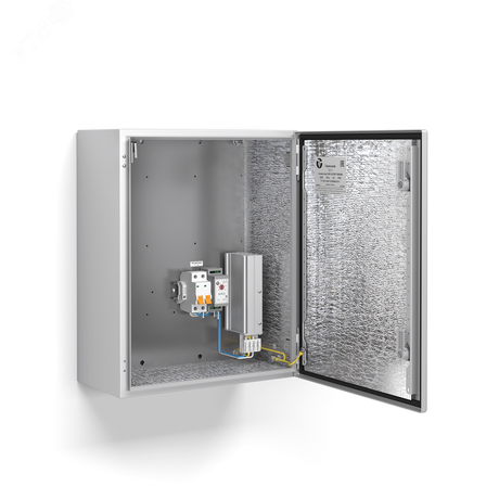 Термошкаф всепогодный (климатический) с обогревом,металлический, IP66, -40° - +50°С, 60Вт, 230В, 400x500x210 мм. 51009 Тахион дуб51009 ТШ-13