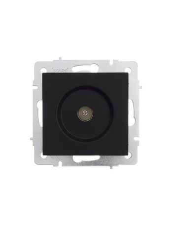 Розетка телевизионная проходная TV 1-м СП Vesna механизм черн. бархат LEZARD 742-4288-129