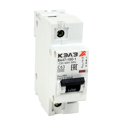 Выключатель автоматический модульный 1п D 20А 10кА ВА47-100-1D20-УХЛ3 КЭАЗ 318094