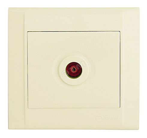 Розетка телевизионная TV проходная бежевая - 42010007 Defne Makel