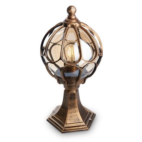 Светильник садово-парковый PL3704 круглый на постамент 60W 230V E27, черное золото | 11364 Feron чер.зол.