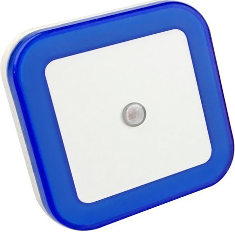 Ночник светодиодный NLE 03-SB-DS КВАДРАТ синий с датчиком освещения 230В | 4690612028798 IN HOME