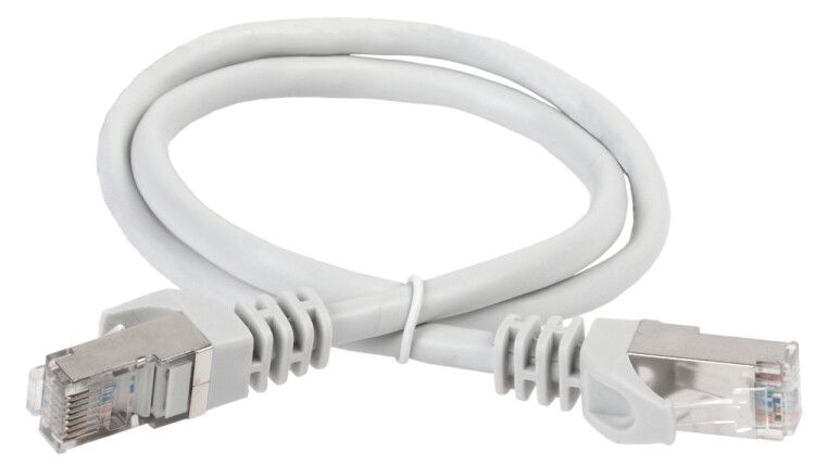 Коммутационный шнур кат. 5Е FTP PVC 7м серый | PC01-C5EF-7M ITK IEK