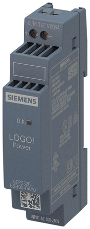 Блок питания стабилизированный LOGO!POWER 12В/0.9А вход: 100-240В выход: Siemens 6EP33206SB000AY0