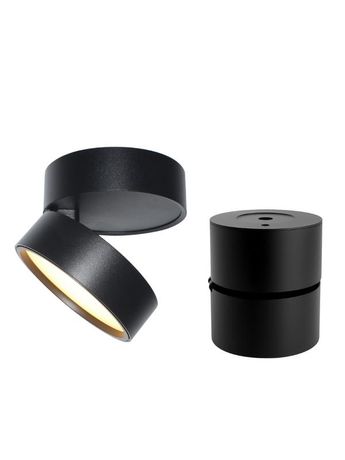 Накладной декоративный светильник OSRAM ДПО 10Вт 3000К 700Лм IP20 черный 4607194233007