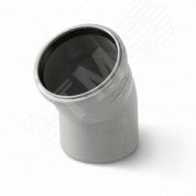 Отвод 75 30 град, для внутренней канализации, серый - 100730 PRO AQUA