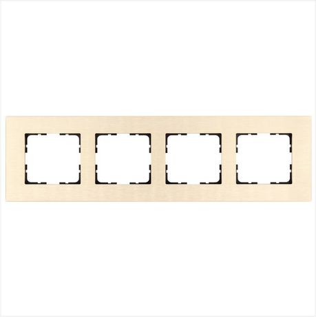 Рамка 4-м G-Metal метал. алюм. шампань Champagne Gold Jasmart G1004AG