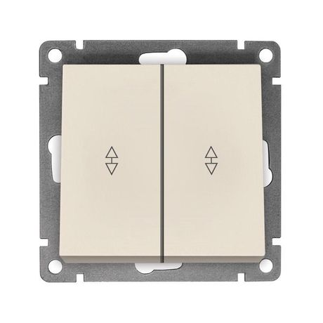 Переключатель проходной 2-кл. СП Афина 10А IP20 механизм слоновая кость (ivory) UNIVersal A0026-I Союз