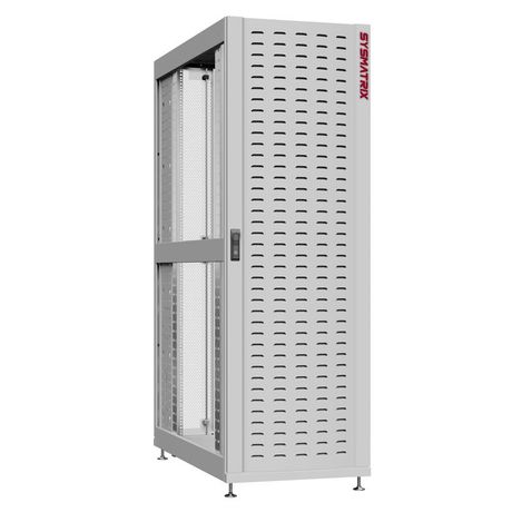 Шкаф серверный 42U 600х1070 передняя дверь: протект IP41. задняя двустворчатая перфорированная IP20. боковые панели: без. цвет: серый RAL7035 - NS 6142.7640 SYSMATRIX
