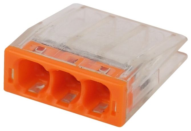 Аксессуары для клемм NO-224-29 ЭРА Клемма СМК компактная серии 203, 3 отверстия, 0,5-2,5 мм2 (упак | Б0043947