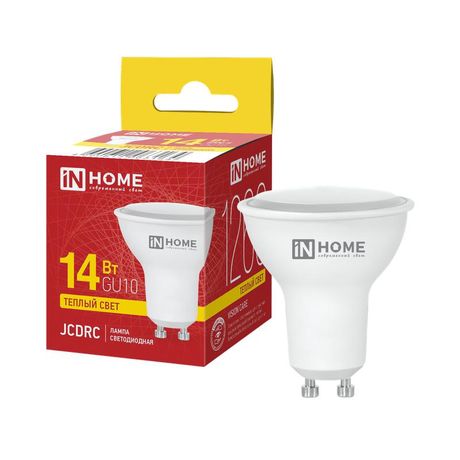 Лампа светодиодная LED-JCDRC-VC 14Вт 230В GU10 3000K 1260Лм IN HOME - 4690612063164 IN HOME арт. 4690612063164