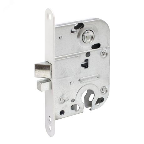 Замок врезной б/р АЛЛЮР 2018 WW белый для финских дверей б/о - 14366 ПТК
