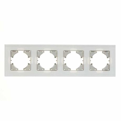 Рамка 4-местная Ugra стекло, белый - С1140-030 GUSI