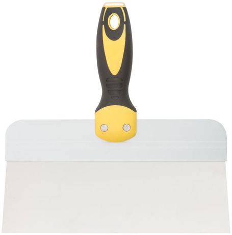 Шпатель фасадный нержавеющий Профи, прорезиненная ручка с метал.бойком, 250 мм - 06443 РОС