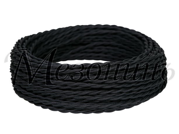 Провод монтажный витой ПВХ 3х2,5мм, цвет - черный (бухта 50м),ТМ "МЕЗОНИНЪ" | GE70152-05 GREENEL