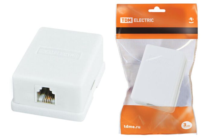 Телефонная розетка 1x6Р-4С | SQ1809-0001 TDM