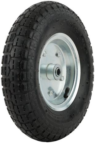 Колесо запасное 310х90х175мм для тачки 77558 (4.80дюйм/4.00дюйм-6дюйм) (посадка ширина 28+34мм диаметр 16мм ) FIT 77568 РОС FIT арт. 77568