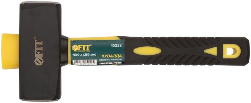 Кувалда кованая Профи 1.5кг фибергласовая усилен. ручка FIT 45222 РОС