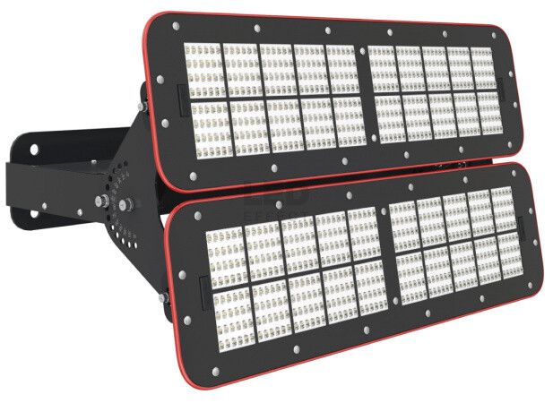 Прожектор LED УРАН ПРОМ (СБУ) 480Вт 76800Лм КСС Д 5,0К прозрачный рассеиватель IP67 (LE-СБУ-66-480-6516-67Х) ЛЕД-Эффект