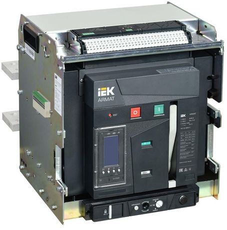 Выключатель автоматический воздушный ARMAT выдвижного исполнения 3P F 100кА 2500А расцепитель TY с комплектом аксессуаров 220В: мотор привод катушка включения отключения - AR-ACB-3VF-100-2500A-TYCF IEK