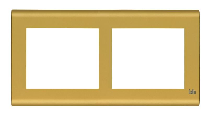 Рамка 2-м горизонт. матов. зол. Cellia Makel 2346702