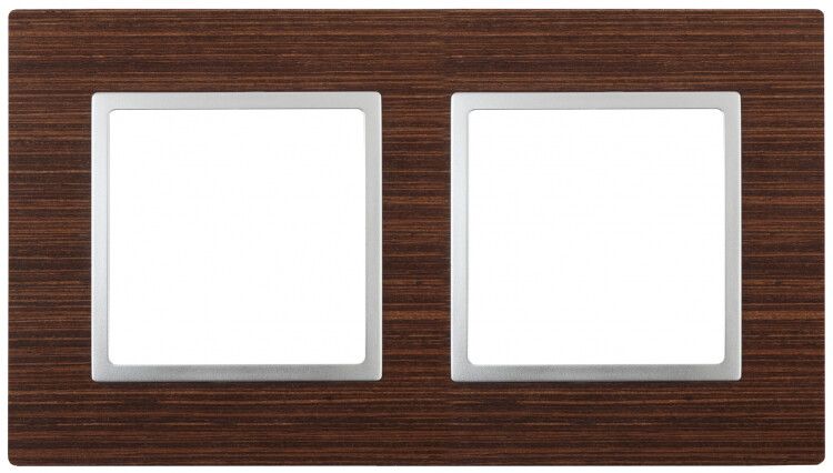 Рамка для розеток и выключателей венге дерево ЭРА Elegance 14-5302-10 - Б0034575