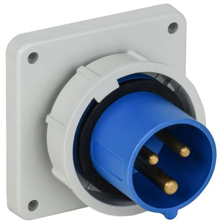 Вилка встраиваемая ССИ-3132 16А-6ч 220В 2P+PE IP67 | PSR31-016-3-0-67 IEK IEK (ИЭК) арт. PSR31-016-3-0-67