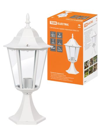 Светильник садово-парковый ЛПУ 6100-24 100Вт ЛН/КЛЛ/LED E27 IP44 шестигранник, стойка | SQ0330-0069 TDM