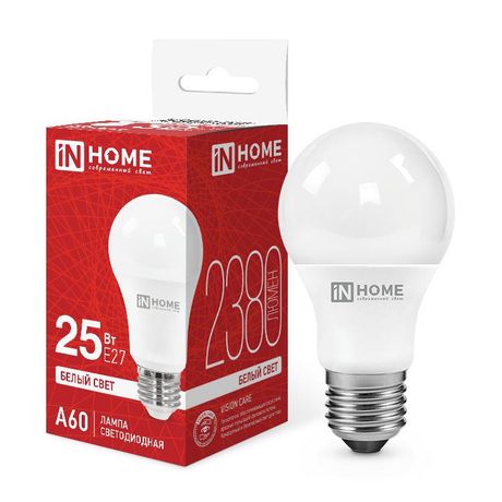 Лампа светодиодная LED-A60-VC 25Вт 230В Е27 4000К 2380Лм IN HOME - 4690612062051
