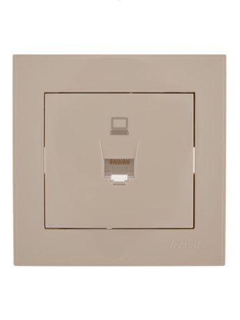 Розетка компьютерная СП Rain RJ45 крем. LEZARD 703-0303-139